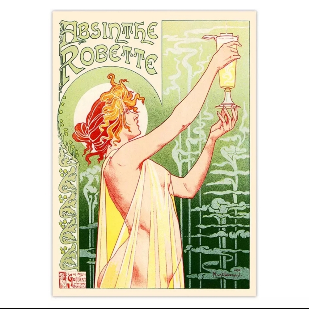 Vintage advertisment art print on canvas